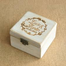 Descubre la mejor forma de comprar online. Altisanantapals Comprar Caja De Anillo Boda Madera Personalizada Boda Caja Compromiso San Valentin Online Baratos