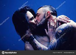 Passionate couple kissing. Romantic couple kissing. sexy couple in love.  love and romance. valentines day. Young lovers. i love you. kissing couple.  desire and temptation. hot relationship Stock Photo by ©Tverdohlib.com  344827120
