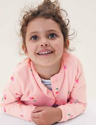 Pure Cotton Cherry Print Cardigan (2-7 Yrs)