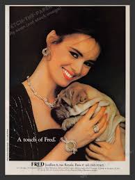 Fred Jewelry Shar-Pei Puppy 1980s Print Advertisement 1983