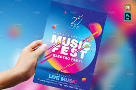 Enjoy downloading the electro music festival free flyer and poster template created by posters.plus! Music Festival Flyer And Posters Creative Photoshop Templates Creative Market