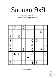 Es ist zeit sudoku zum ausdrucken. Sudoku Mittel Ratsel Zum Ausdrucken