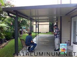 Pictured Below Is An 11 X 36 Aluminum Patio Cover With Three Fan Beams In The Roof Panels It S Ivory Ha Aluminum Patio Covers Covered Patio Aluminum Patio