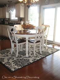 Try placing the rug under the dining table. Pin On House