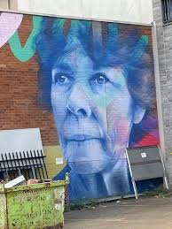 Claire Foxton mural underway.