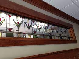 A stained glass transom must be precisely aligned and well crafted, so isn't a great project for newcomers to the space. Custom Prairie Style Transom For Office By Phb Stained Glass Studio Custommade Com