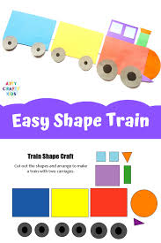 Easy Train Shape Craft For Kids In 2020 Train Crafts Train Crafts Preschool Train Activities