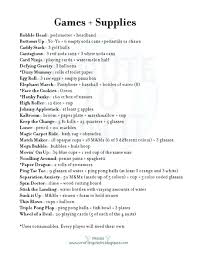 Birthday Party Supplies List Mtwi Supplies Scribd Valentine Party Game Minute To Win It Games 13th Birthday Party Ideas For Girls