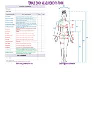 Top 6 Female Body Measurements Charts Free To Download In