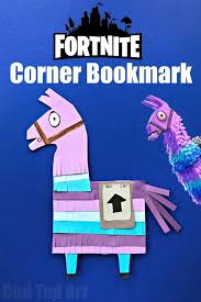 Fortnite Llama Corner Bookmark Red Ted Art Make Crafting With Kids Easy Fun Bookmarks Kids Crafts For Kids Corner Bookmarks