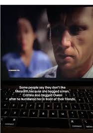 Owen Telling Meredith about Him Cheating