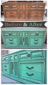 Jade Vintage Dixie Dresser With Black Glaze Before After From Facelift Furniture Repainting Furniture Painted Bedroom Furniture Repurposed Furniture