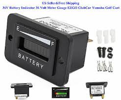 Volt powerdrive supplemental service manual fits 2000 club car electric 48 volt. Us 36v Battery Indicator 36 Volt Ezgo Clubcar Yamaha Golf Cart Meter Gauge New Ebay