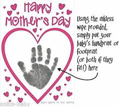 Easily design mothers day card with our templates picmonkey's mothers day card maker is easy to use. New Make Your Own Mothers Day Card Your Baby Son Daughter Hand Prints Footprints Ebay