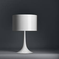 White led task lamp with color changing: Spun Light Table 2 Lamp Table Flos