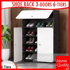 Mudroom and entryway storage furniture. Home Storage Solutions Large Shoe Storage Cabinet 3 Doors 1 Drawer 4 Tiers For 15 Pairs Shoes Cupboard Kisetsu System Co Jp