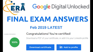 Practise and prepare for google digital garage fundamentals of digital marketing . Google Digital Unlocked Final Exam Certification Certification Answers Available By Neha Prasad