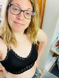 The Sieve Triangle Bra in Black. Shown here