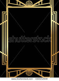 Black And Gold Art Deco Border Art Deco Gatsby Inspired Roaring 20s Style Frame Template Vector Deco Art Frame Invitation Borde Poster Template Free Art Deco Illustration Frame Template
