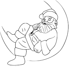 Coloriage Pere Noel Sur La Lune A Imprimer Collection Coloriage Pere Noel Sur La Lune A Imprimer Colori Christmas Coloring Pages Christmas Colors Wool Applique