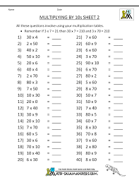 Multiplication Fact Sheets Math Worksheets Free Math Worksheets Math Facts