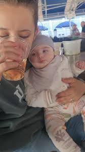 First trip to a bar, she doesn't know it yet but has champagne tastes.
