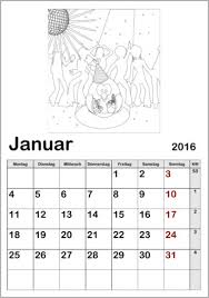 Der kalender 2019 zum ausdrucken ist in drei varianten erhältlich. Ausmalkalender Vorlagen Kinderkalender 2016 Zum Ausmalen Online Ausdrucken Basteln