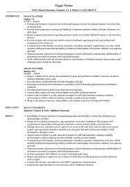 Teaching professional career that is imaginative and includes several artistic medium to encourage and inspire students. Head Teacher Resume Samples Velvet Jobs