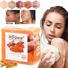 3-1X Tumeric Soap Skin Whitening Dark Spots lightening Acne Brightening  Turmeric