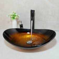 bathroom top mounted painting glass