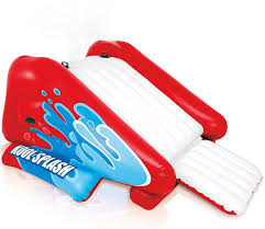 Buy inflatable pool slides that may be used on backyard inground pools, above ground pools the blue dolphin inflatable pool slide is rated for use on both backyard and commercial. Amazon Com Intex 58849ep Kool Splash Durable Inflatable Play Center Swimming Pool With Built In Sprayers For Kids And Adults Age 6 And Up Toys Games