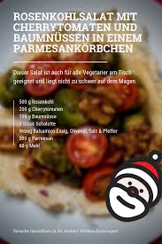 Rosenkohlsalat Mit Tomaten Und Baumnussen Im Parmesankorbchen Rezept Rosenkohlsalat Cherrytomaten Rezepte