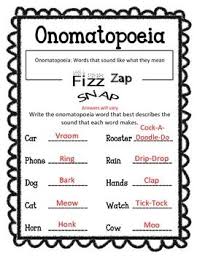 Alliteration Onomatopoeia Rhyme Worksheets Activities Onomatopoeia Activities Onomatopoeia Alliteration