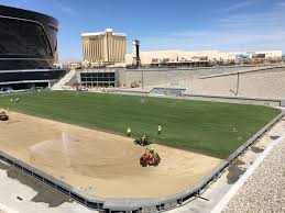 The hot summer days are brutal for players and fans, so the roof was a celebrated feature. A Green Retractable Football Field Grows In Las Vegas Lvsportsbiz