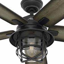Big air industrial indoor/outdoor 6 speed ceiling fan. Damp Outdoor Indoor 54 Burnished Ceiling Fan Remote Industrial Cage Patio Light Rustic Ceiling Fan Outdoor Ceiling Fans Modern Ceiling Fan