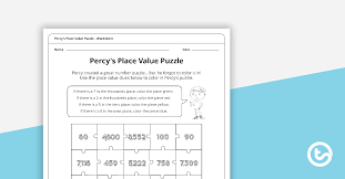 Region where north carolina is. Percy S Place Value Puzzle Teaching Resource Teach Starter