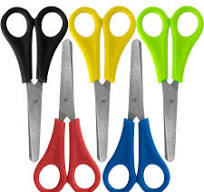 Bulk 5 Inch Kids Safety Scissors - 100 pack - Rounded Cutting Edge