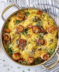 Toast until they get some color. Low Carb Seared Scallops And Spaghetti Squash Recipe Jz Eats
