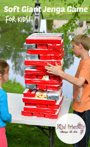 Our new jenga game makes its debut games lawngames. A Diy Awesome Soft Giant Jenga Game For Kids