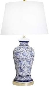 Sagebrook Home 50074 02 Cobalt Blue And White Floral Pattern Table Lamp Blue And White Table Lamps White Table Lamp Blue And White Lamp White Lamps Bedroom