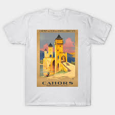 Cahors France Vintage Travel Poster Design