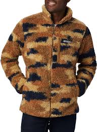I was replacing a 20 year old worn out, ripped and broken zipper patagonia jacket that was a dead ringer for this one. Columbia Winter Pass Print Fleece Full Zip In Camel Brown Camo Brown For Men Lyst