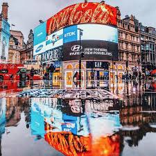 London Piccadilly Circus Earth City London Rain Around The World In 80 Days