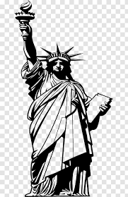 Commercial use cartoon of black and white statue of liberty vector clip art image number 142520. Statue Of Liberty Ellis Island Clip Art Black And White Freehand Transparent Png