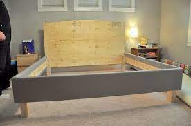 Diy and install a storage shelf right above your door and use it for storing anything from towels to rain boots. Diy Bettrahmen Diy Gepolsterter Bettrahmen Und Kopfteil Tolle Bilder Von Der Selber Machen Dekoration Bed Frame And Headboard Diy Upholstered Bed Diy Upholstered Bed Frame