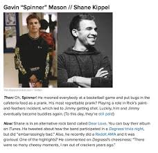 Minis from 2009 to 2010 in addition to playing the role on the next generation. he went on to act in the shows the divide, remedy. Degrassi Then And Now Shane Kippel A True Dear Lover