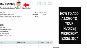 How To Create An Invoice Microsoft Excel 2007 Part 1 Youtube