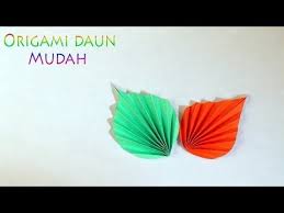 Cara Membuat Origami Daun Bunga Mudah Youtube Origami Daun Bunga