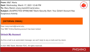 Bank accounts.1 best of all, there's no fee to . Phishing M T Bank Security Alert Information Security Marist College