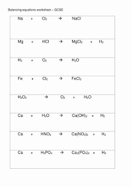 Writing and balancing equations worksheet. Balancing Equations Sheet Tes Tessshebaylo